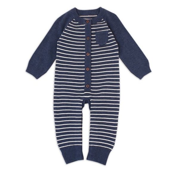 Viverano Organics Other - VIVERANO ORGANICS - Milan Stripe Sweater Knit Jumpsuit - Navy